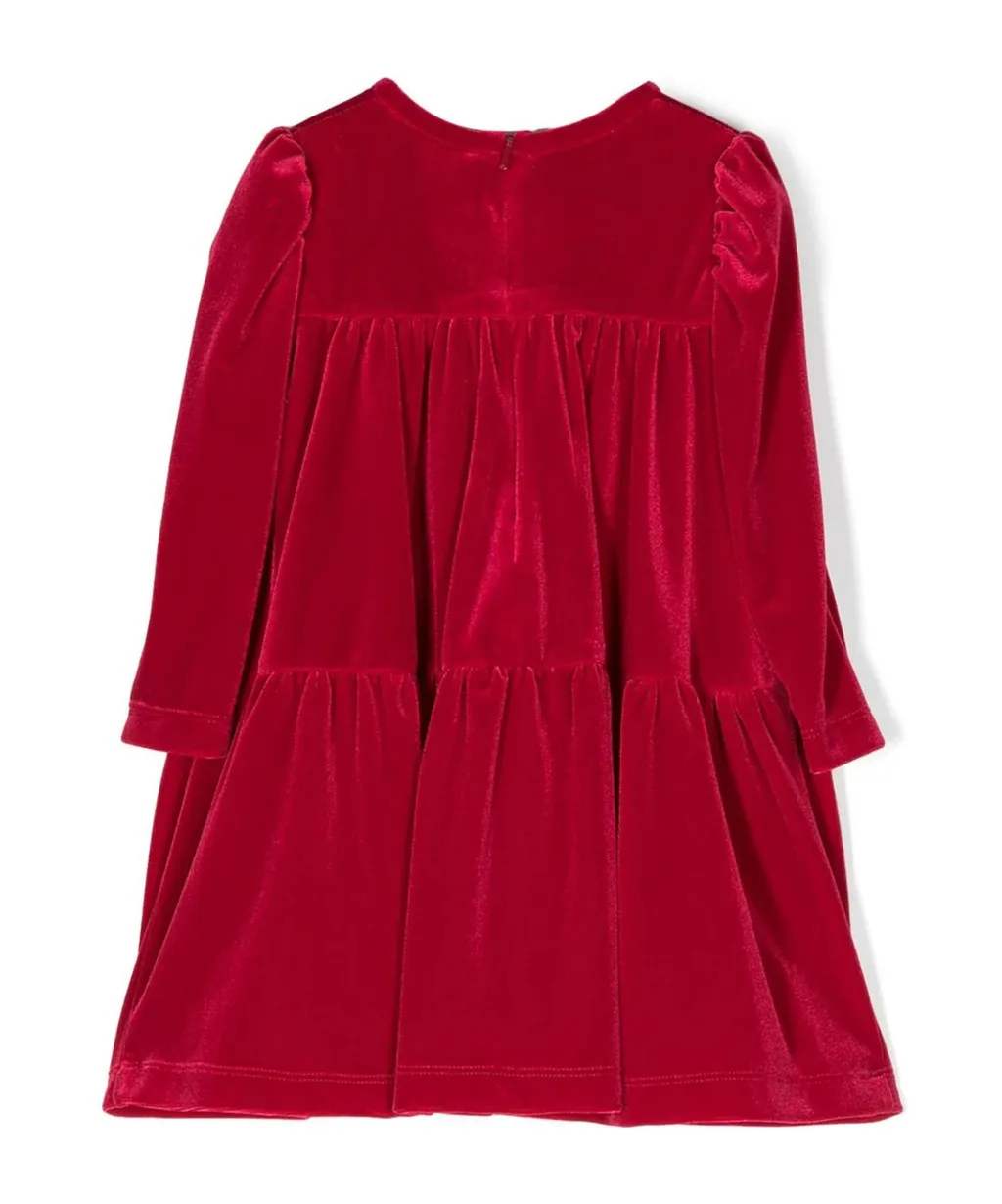 Bow-Detailed Flared Dress