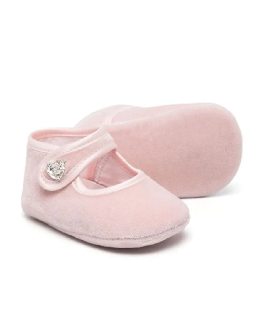 Heart Buckle-Fastening Ballerinas
