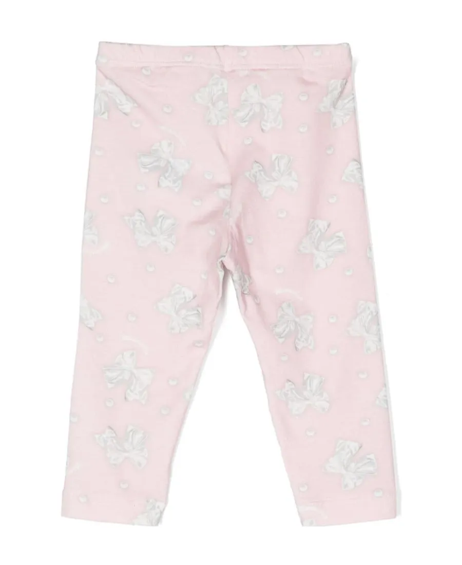 Bow-Print Cotton Leggings