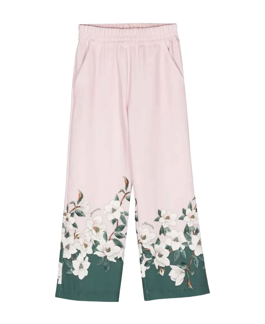 Floral-Print Detail Trousers