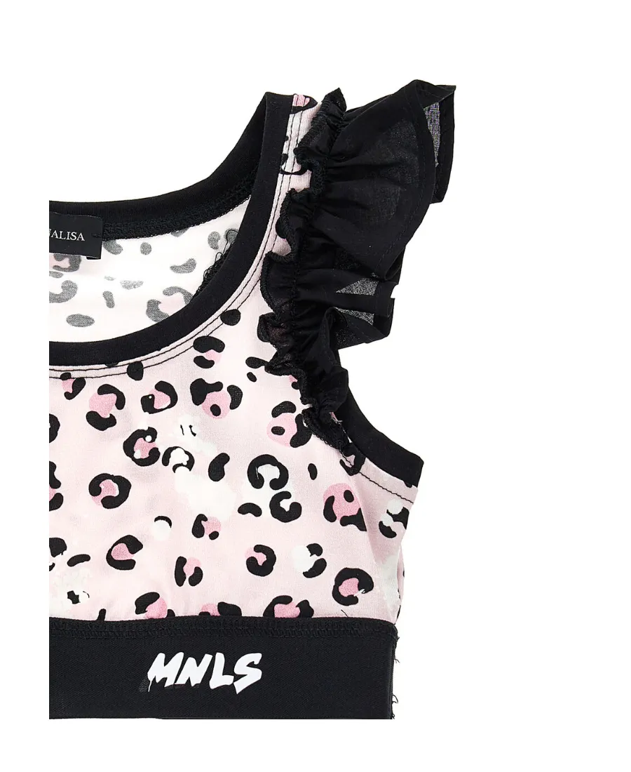 Leopard-Print Cropped Tank Top