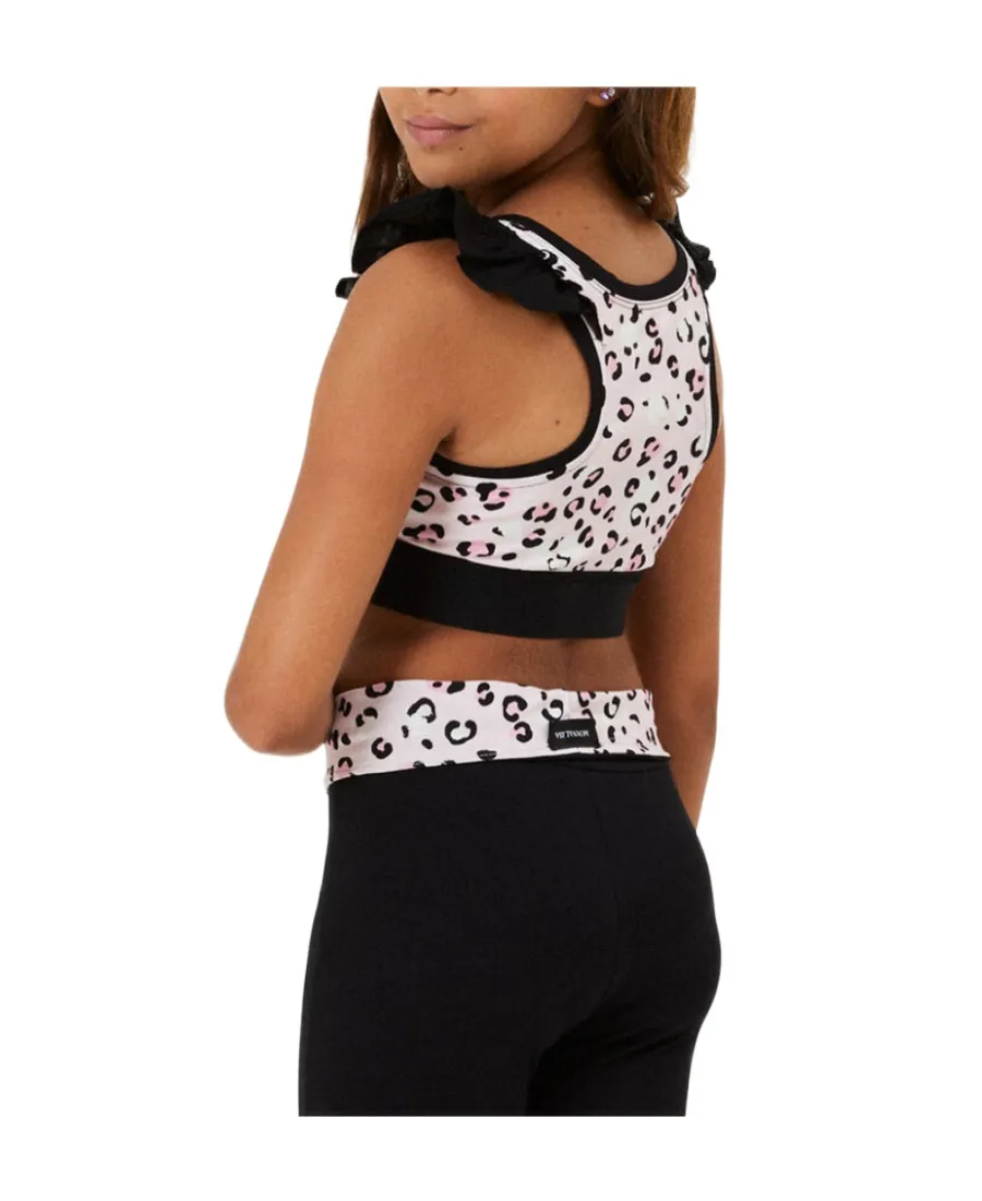 Leopard-Print Cropped Tank Top