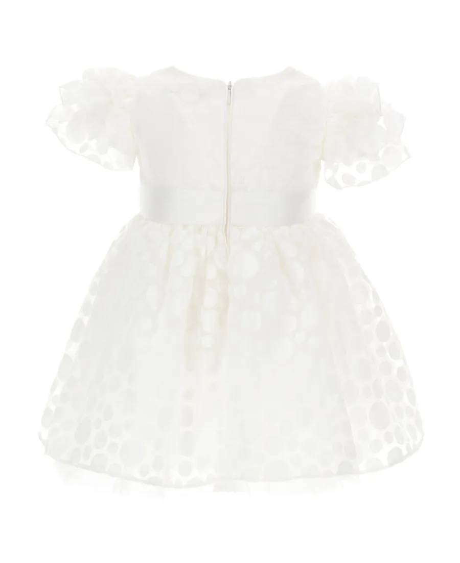 Polka Dot Printed Ruffled Dress