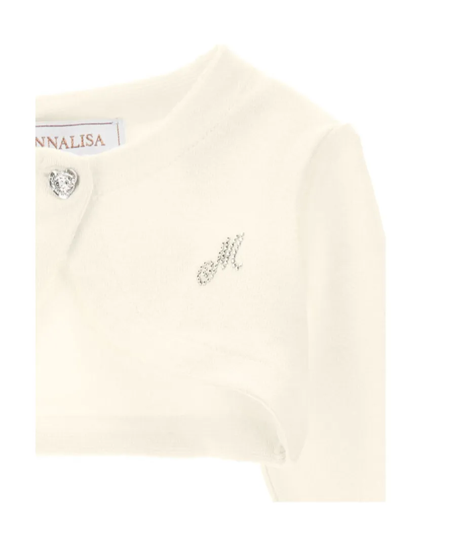 Logo-Embellished Cropped Cardigan