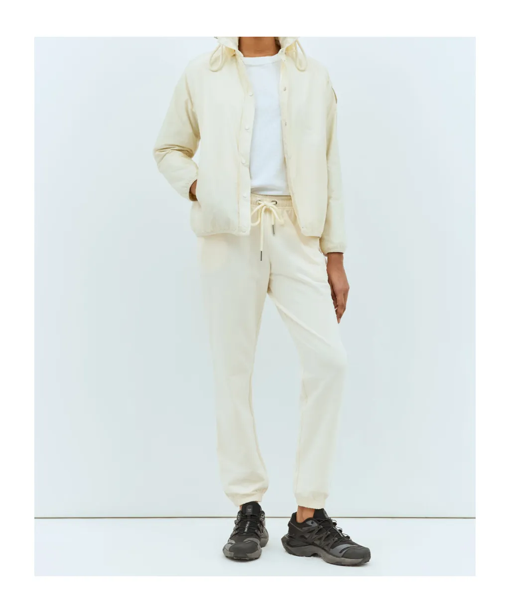 Logo Patch Hooded Shirt Jacket