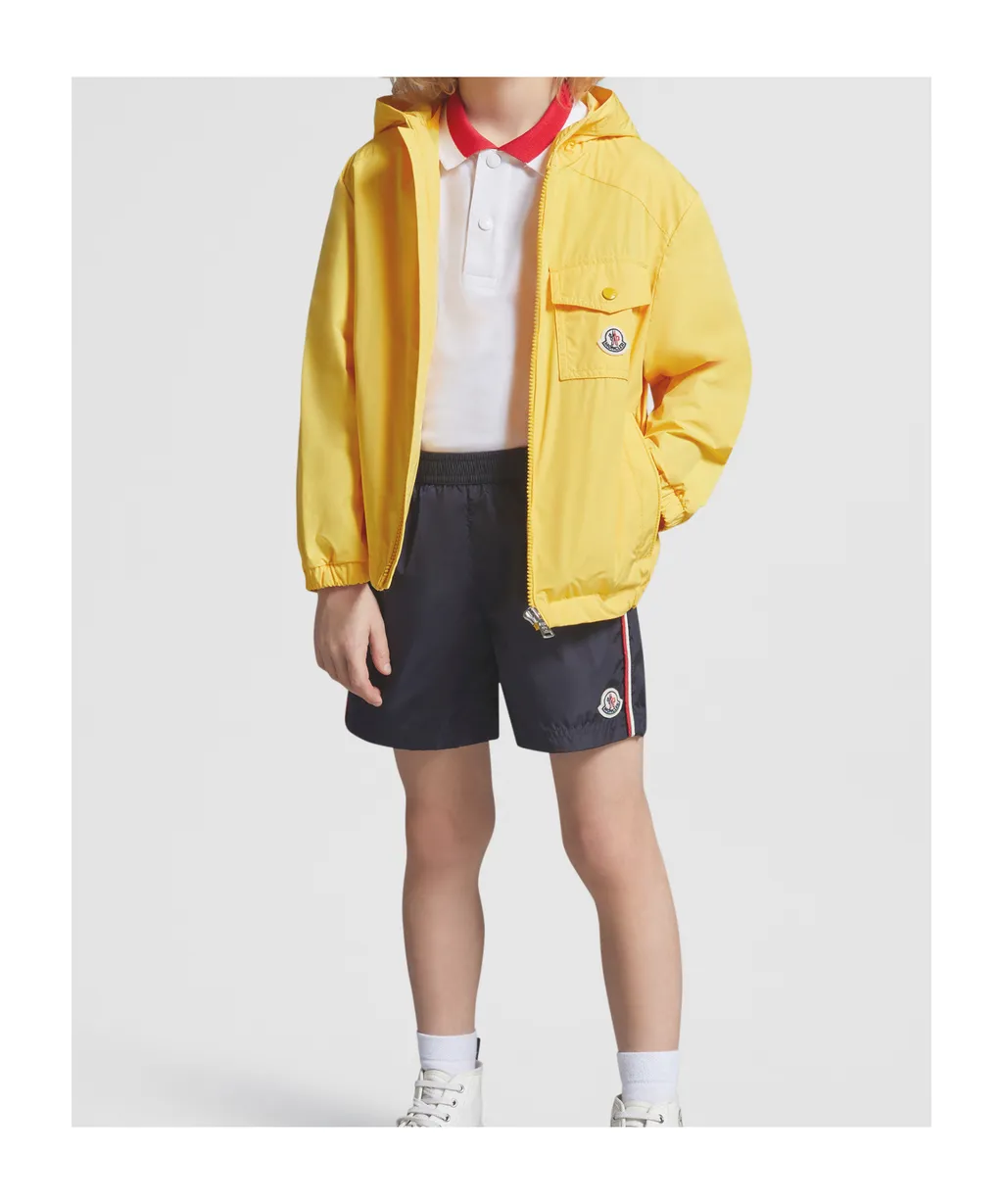 Tricolour-Trimmed Swim Shorts