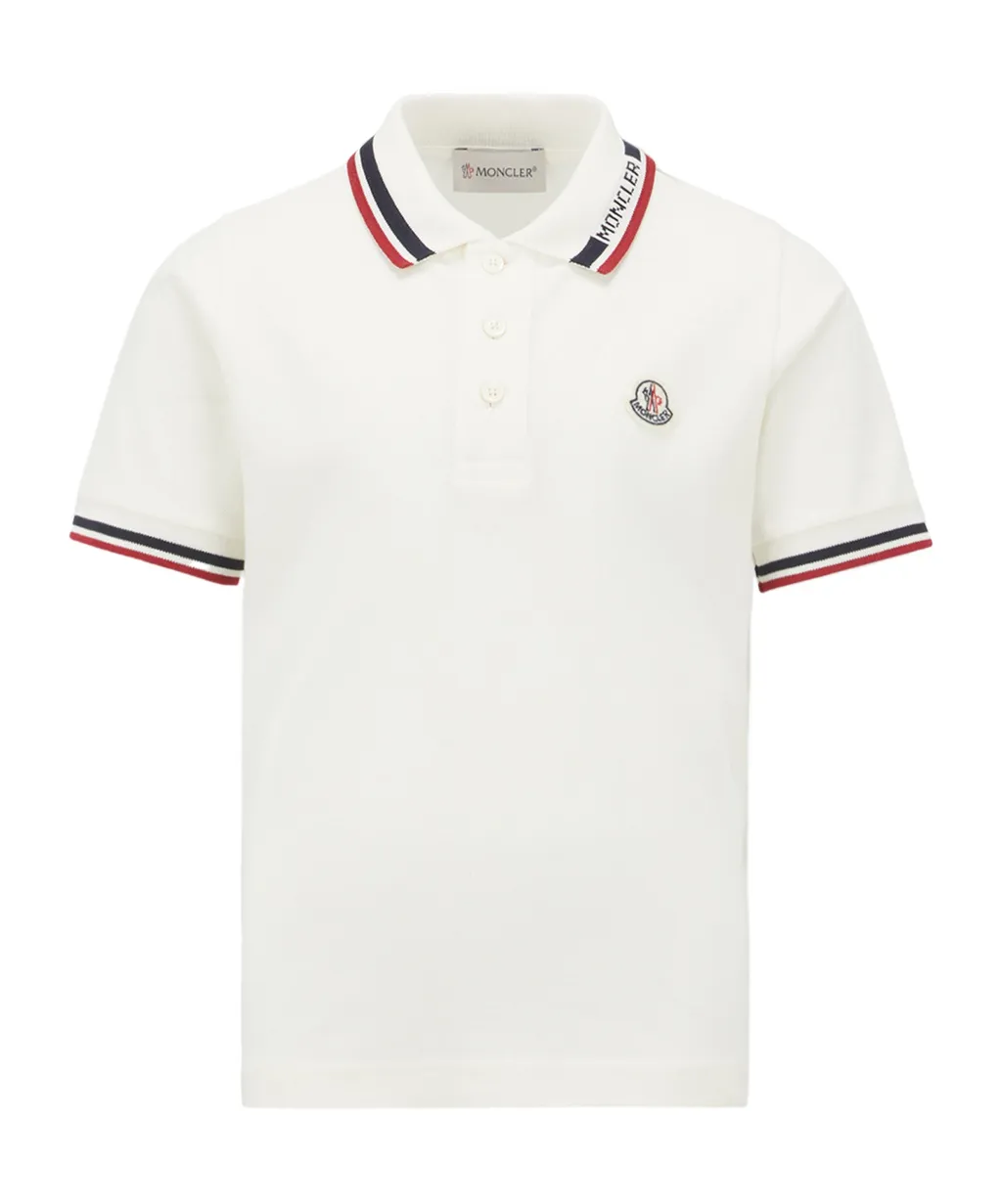 Tricolour-Trimmed Piquet Polo Shirt