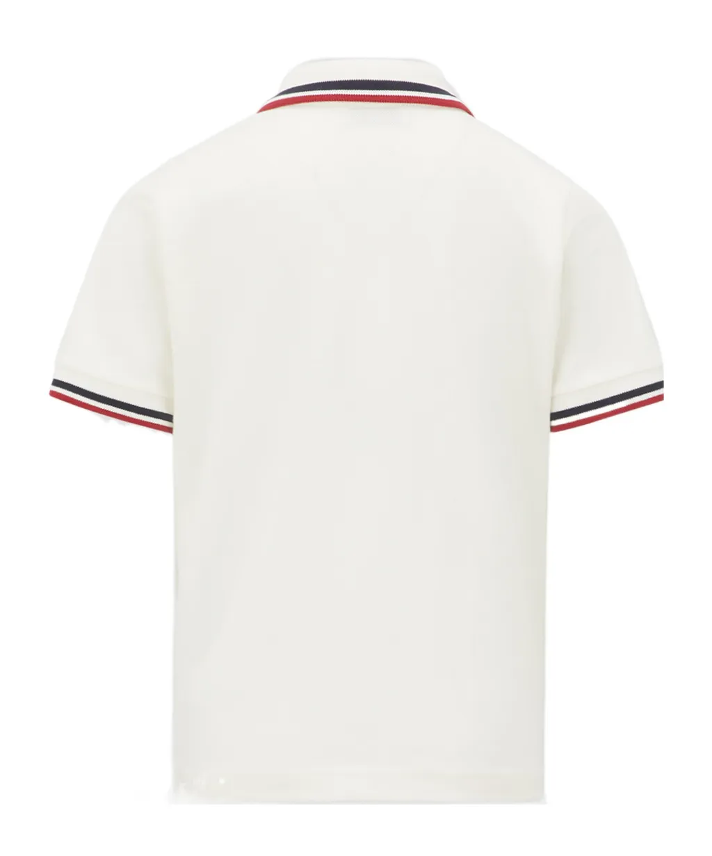 Tricolour-Trimmed Piquet Polo Shirt