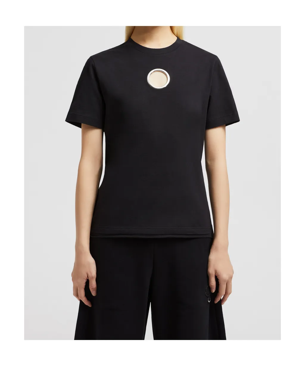 Ring-Detailed Crewneck T-Shirt