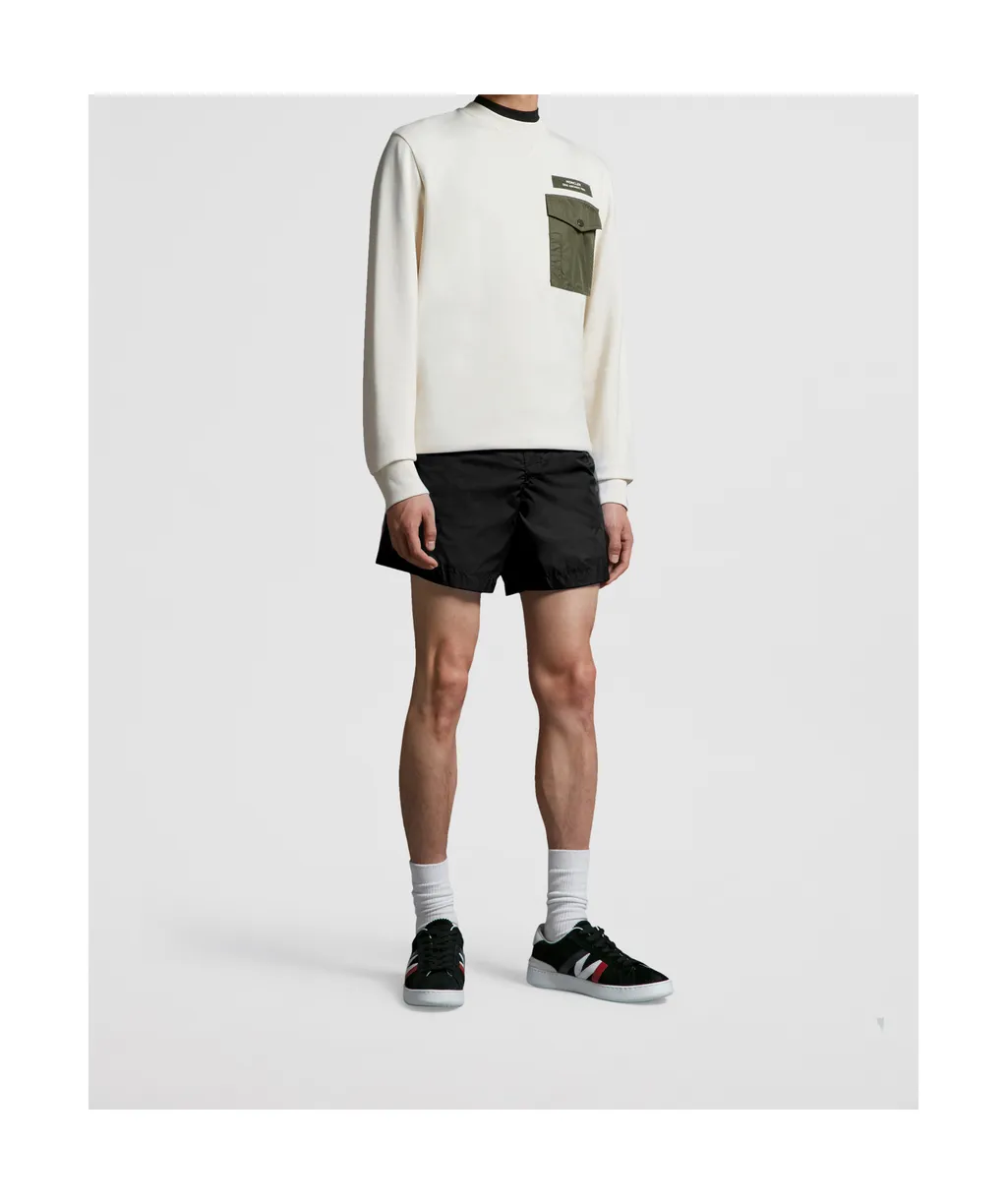 Tricolour-Trimmed Swim Shorts