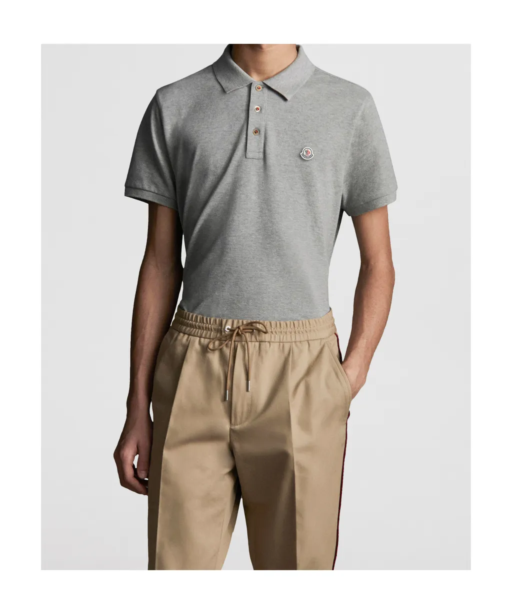 Logo Patch Cotton Polo Shirt