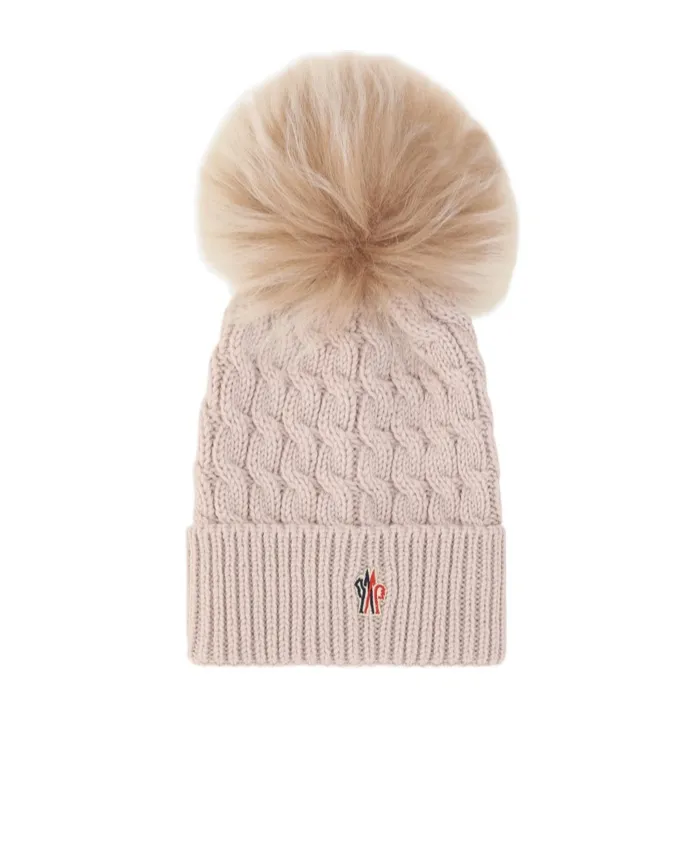 Grenoble Cable Knit Pom Pom Beanie Hat