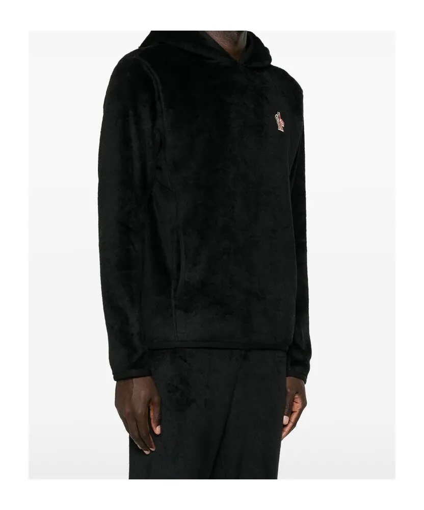 Logo Patch Fleece Hoodie