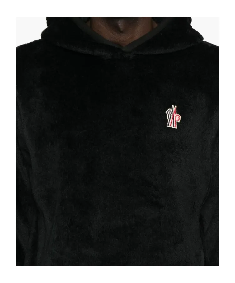 Logo Patch Fleece Hoodie