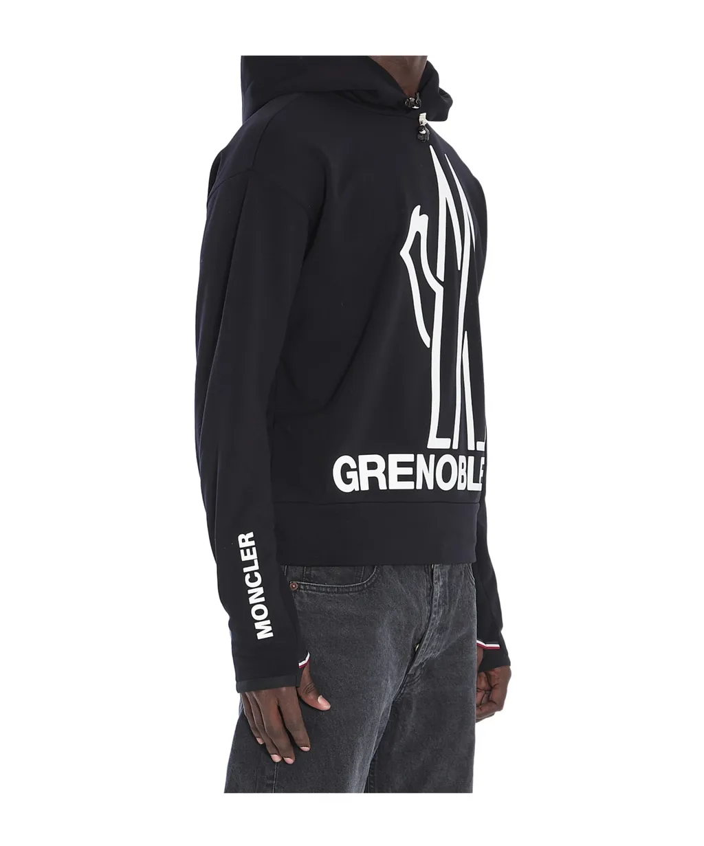 Grenoble Logo Printed Drawstring Hoodie