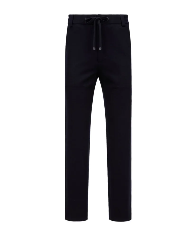 Drawstring Straight-Leg Trousers