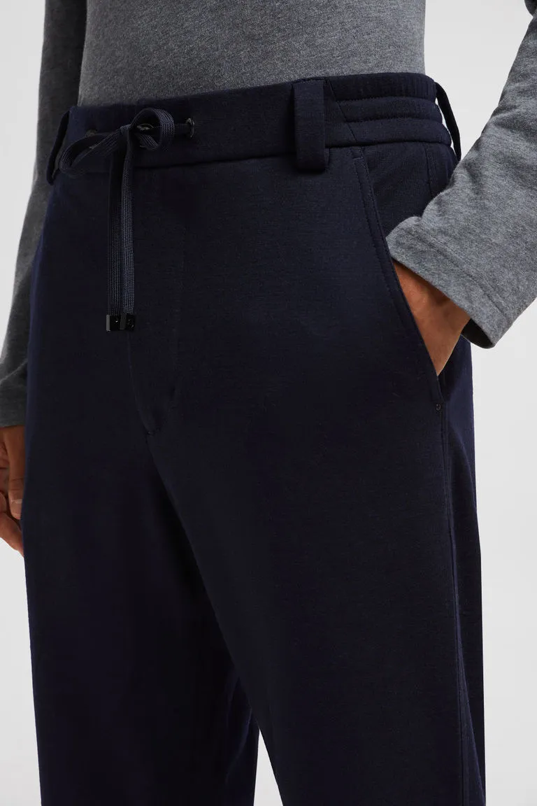Drawstring Straight-Leg Trousers