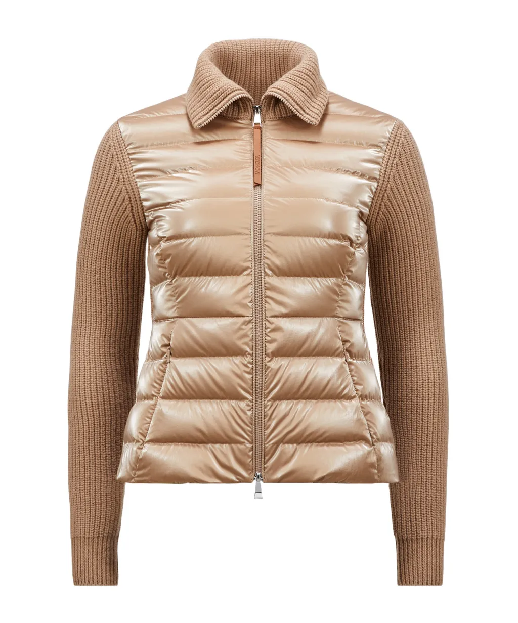 Padded Zip-Up Cardigan