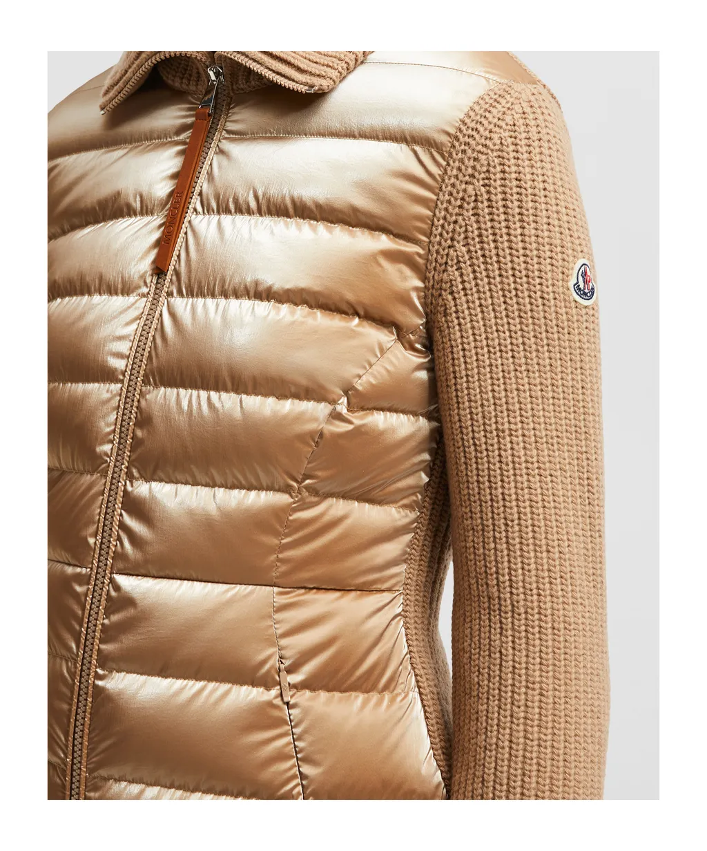 Padded Zip-Up Cardigan