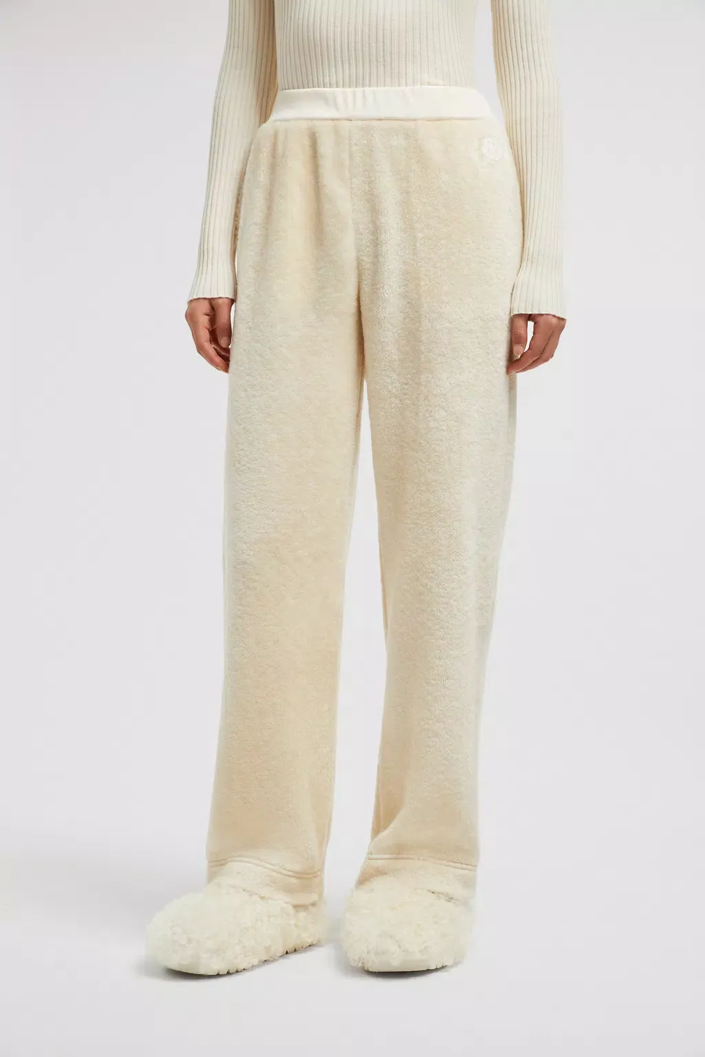 Elasticated-Waist Logo Patch Track Pants