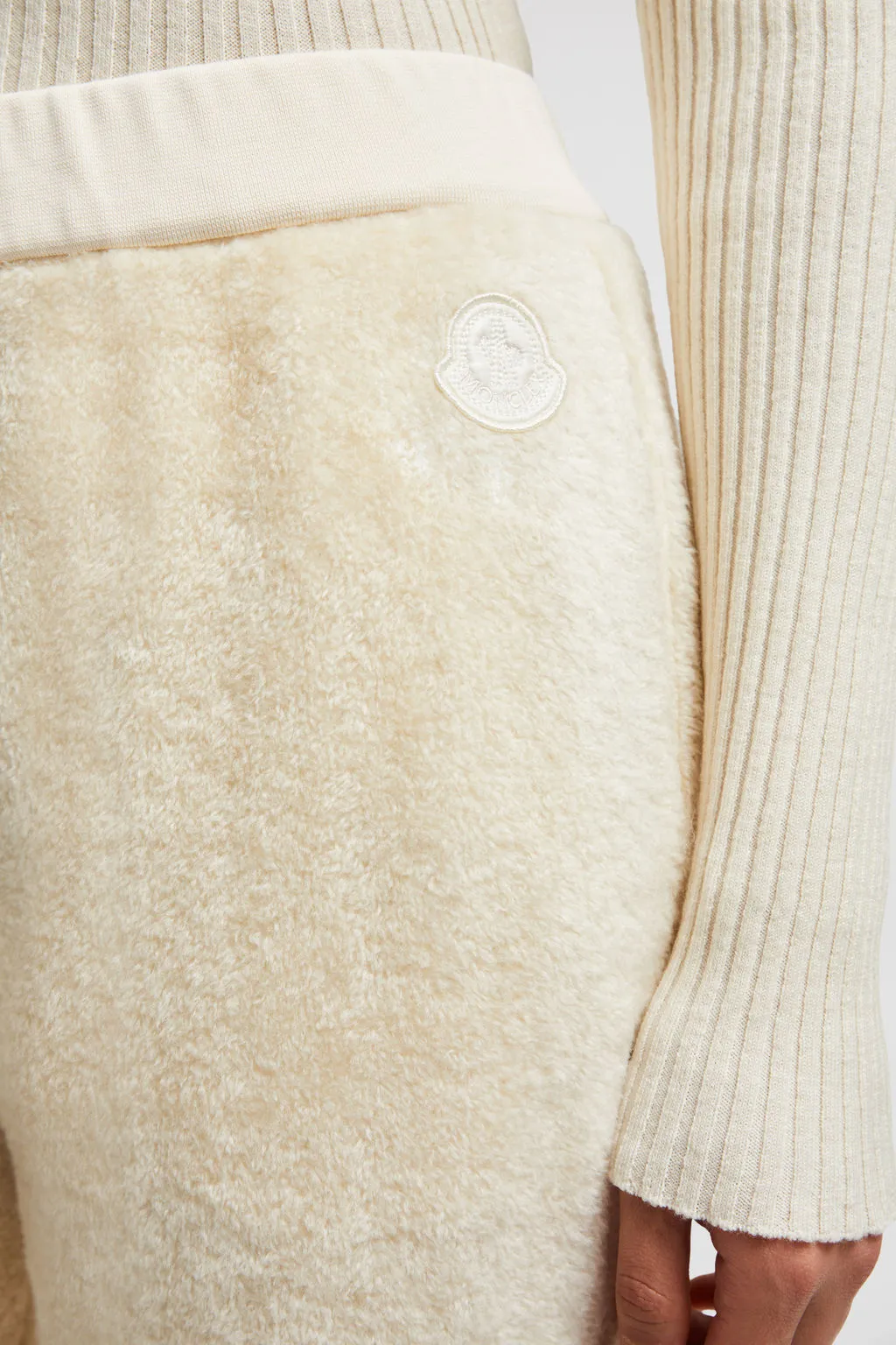 Elasticated-Waist Logo Patch Track Pants
