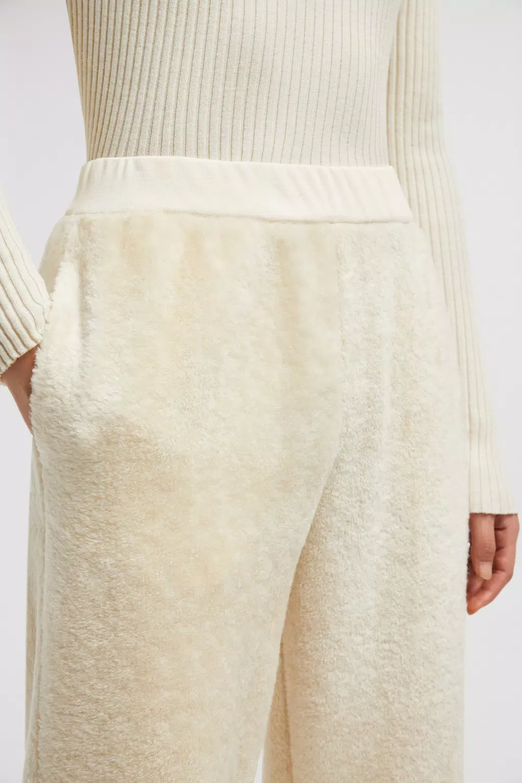 Elasticated-Waist Logo Patch Track Pants