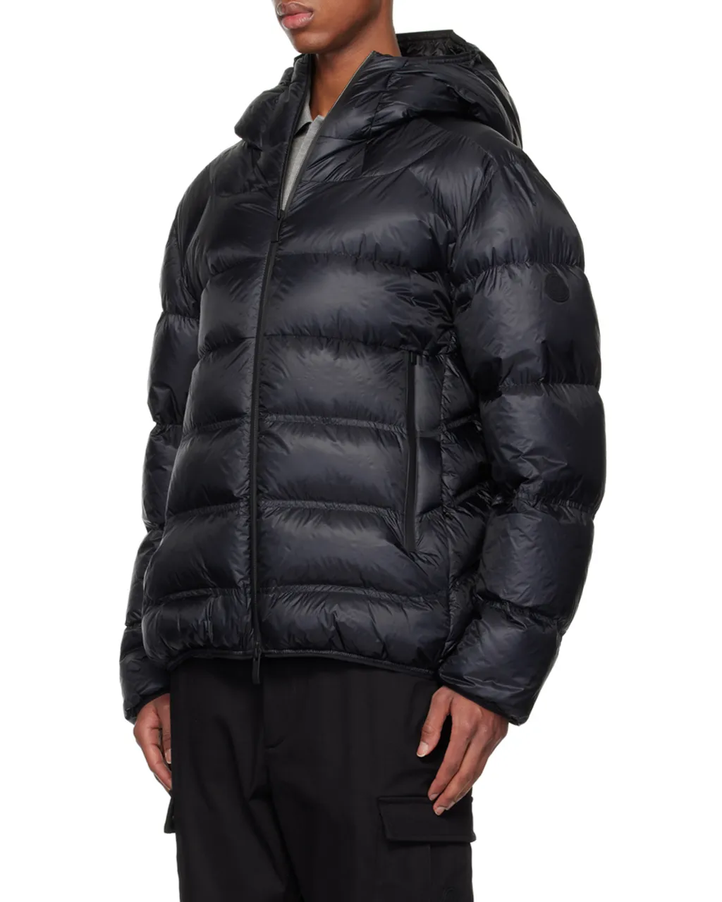 Logo-Patch Hooded Padded Jacket