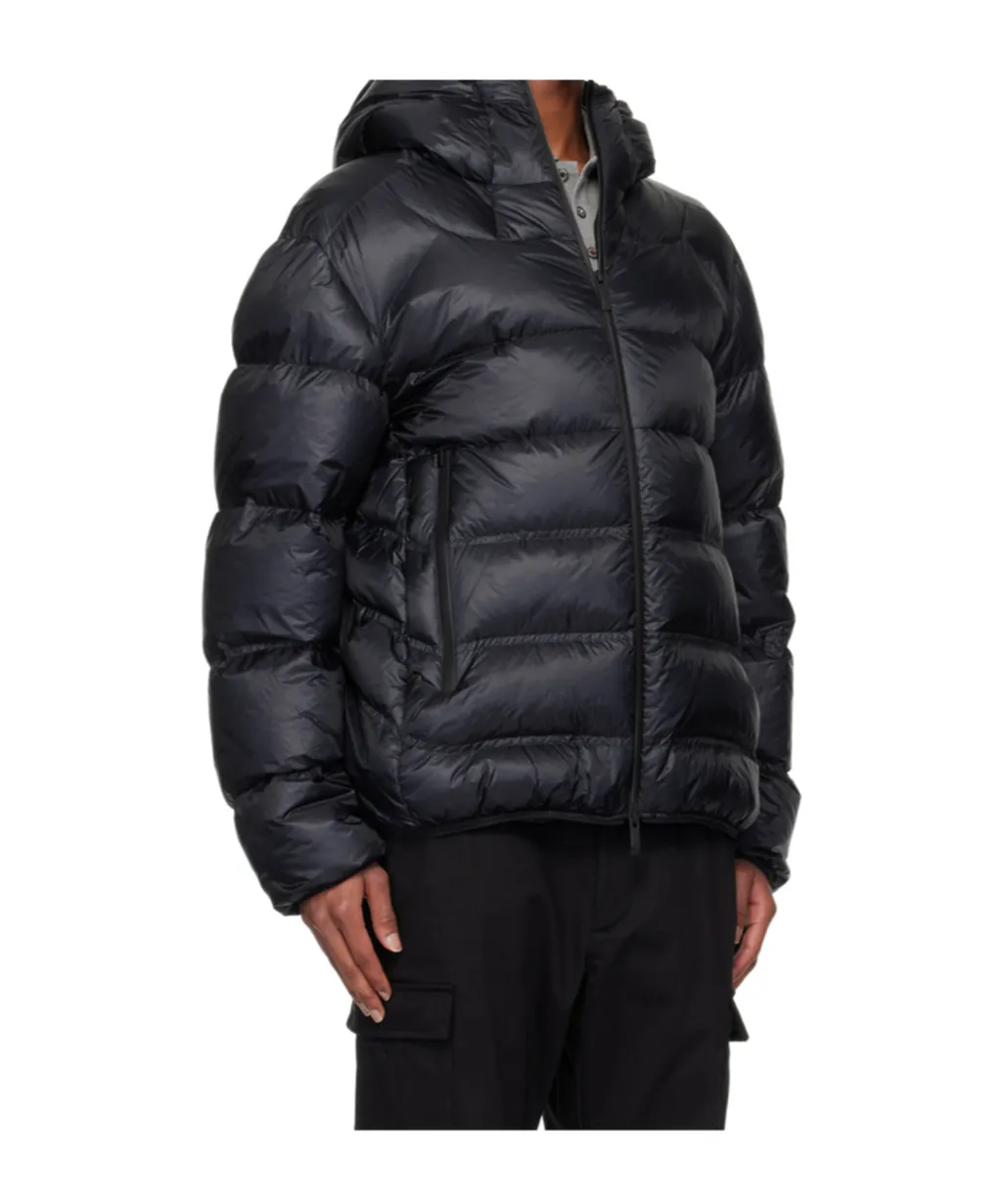 Logo-Patch Hooded Padded Jacket