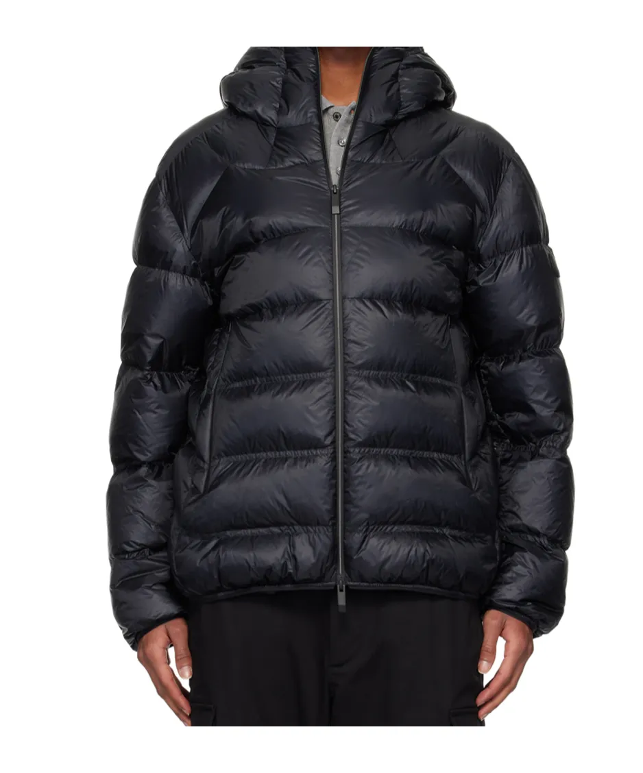 Logo-Patch Hooded Padded Jacket