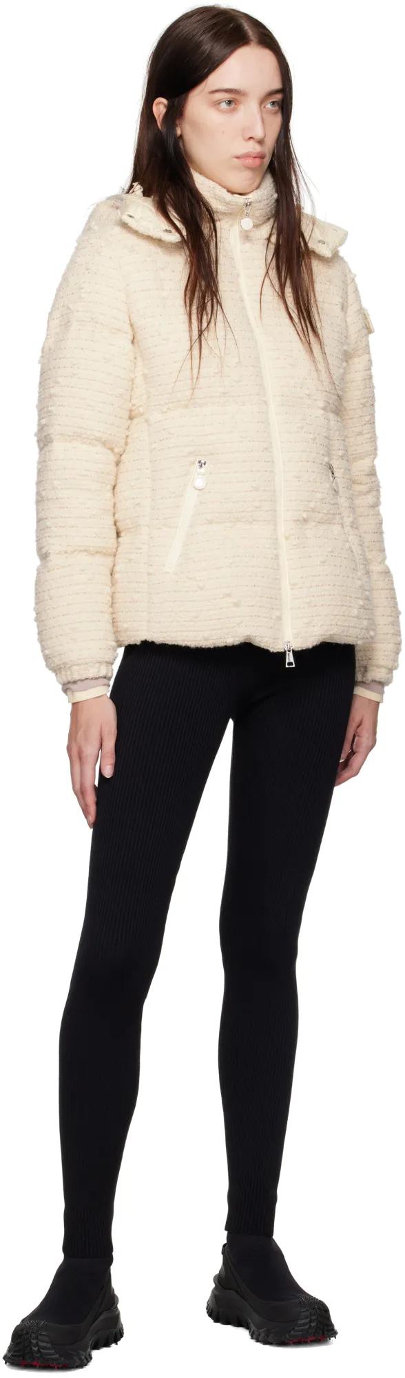 Logo Patch Ribbed Leggings