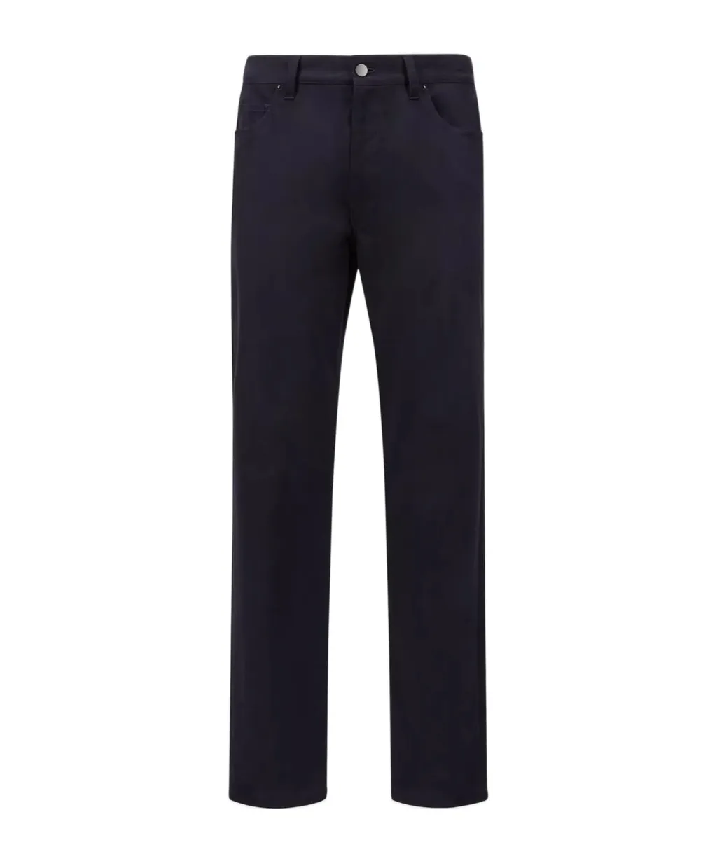 Logo Patch Straight-Leg Trousers