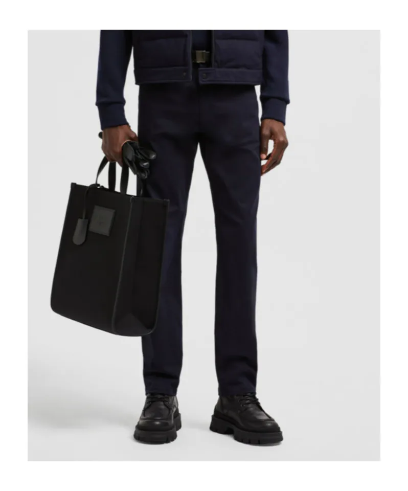 Logo Patch Straight-Leg Trousers