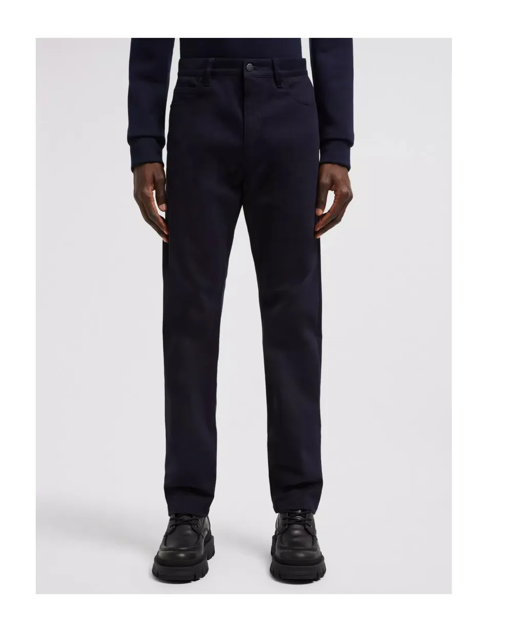 Logo Patch Straight-Leg Trousers