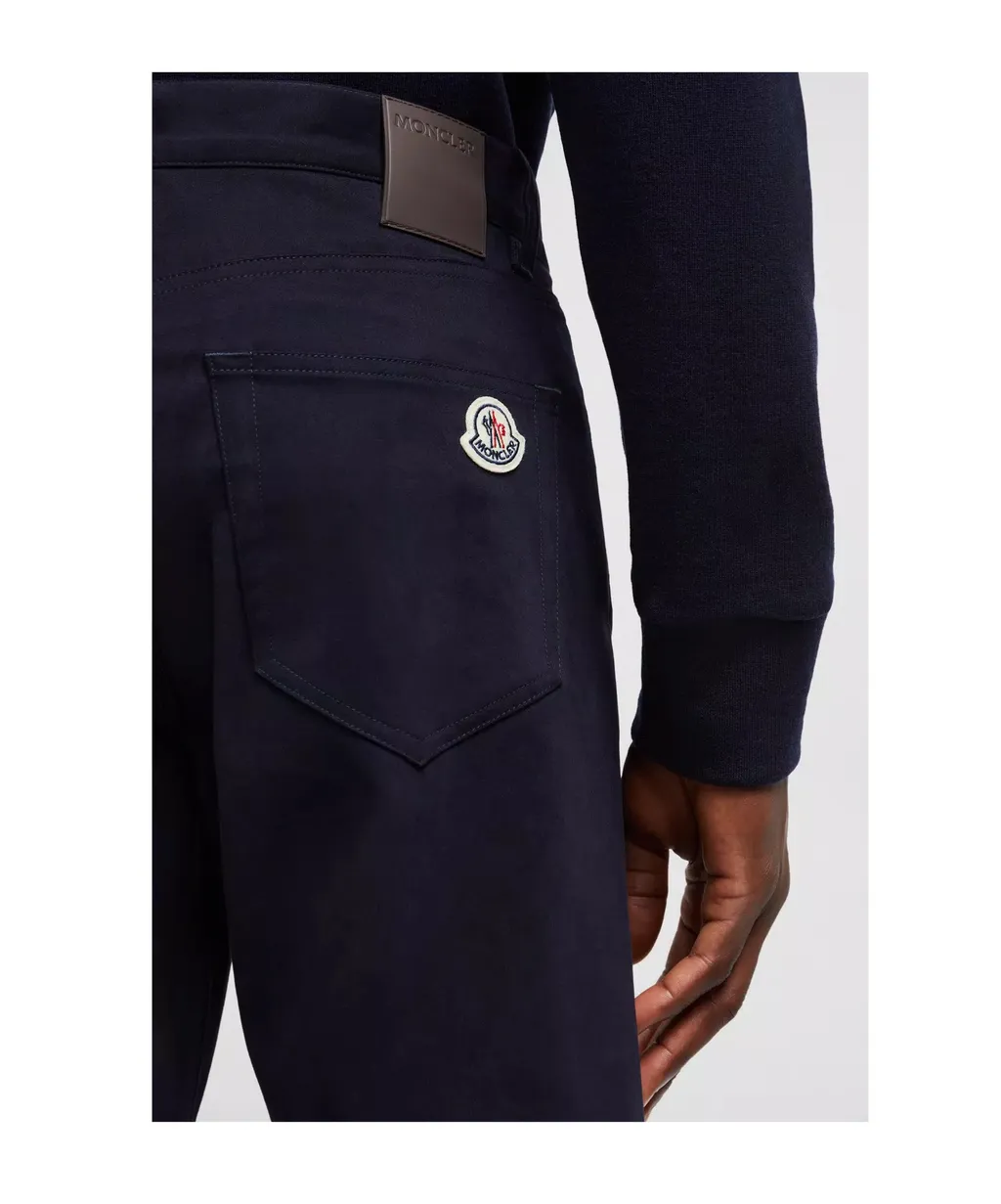 Logo Patch Straight-Leg Trousers