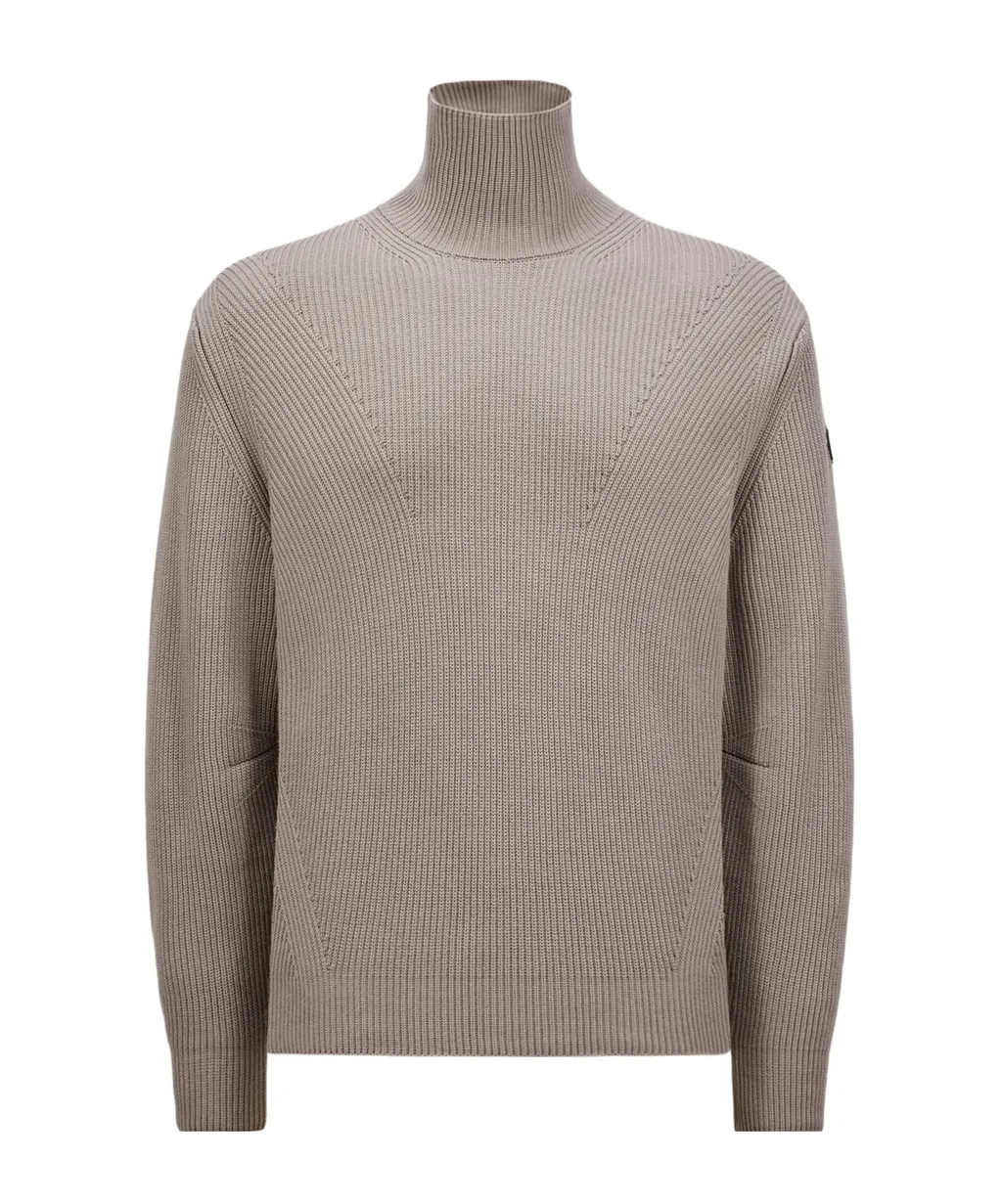 Logo Patch Turtleneck Knit Jumper