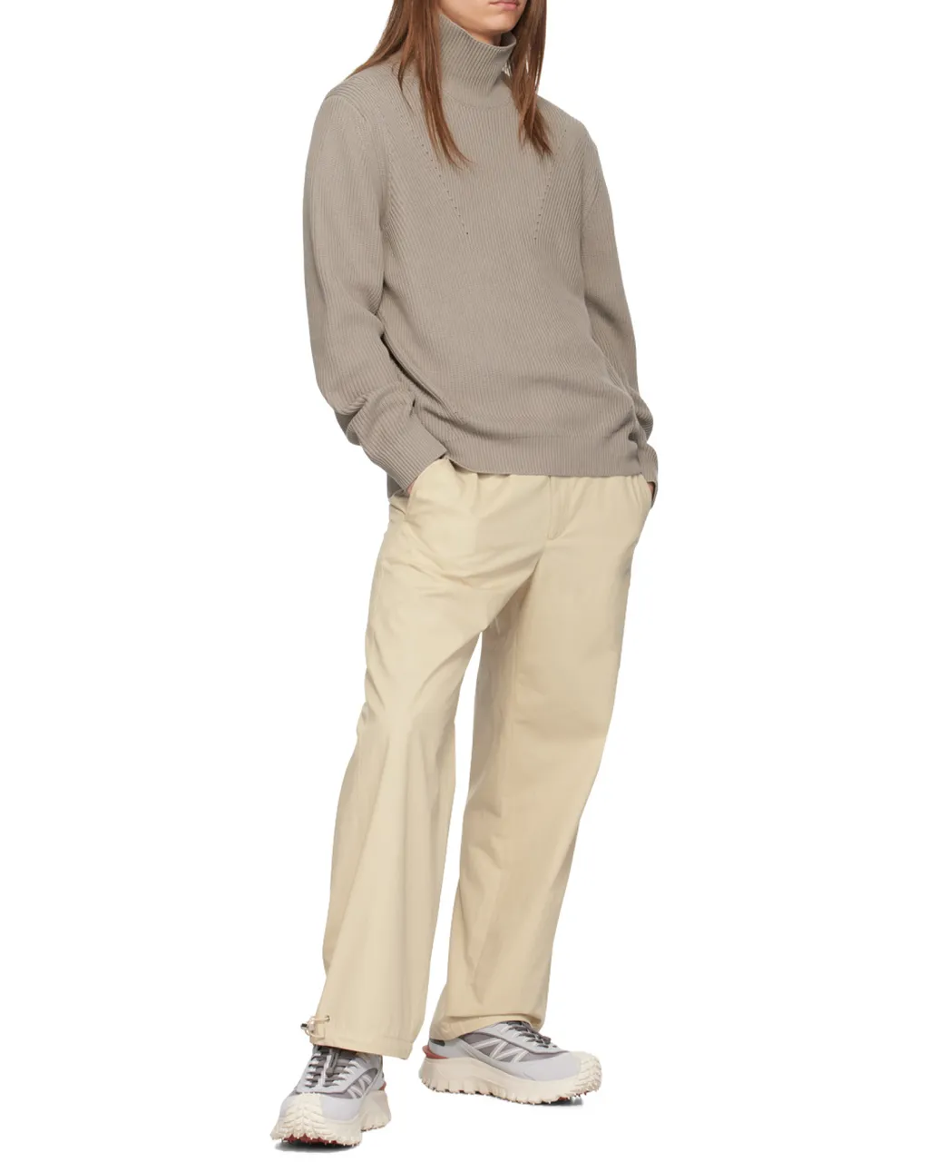 Logo Patch Turtleneck Knit Jumper