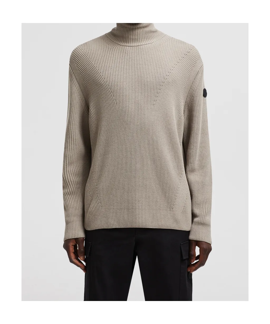 Logo Patch Turtleneck Knit Jumper