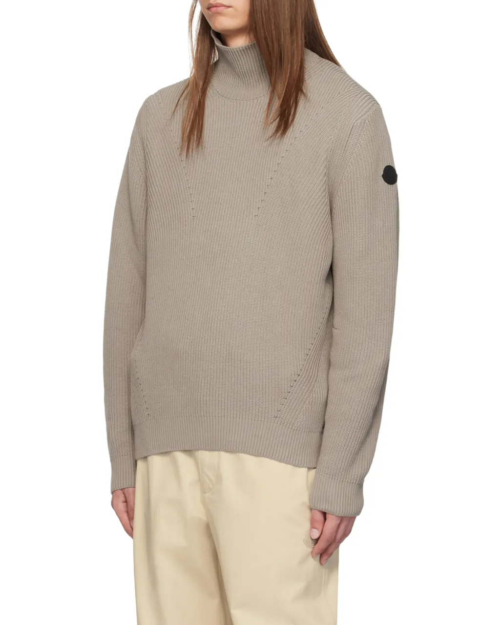Logo Patch Turtleneck Knit Jumper