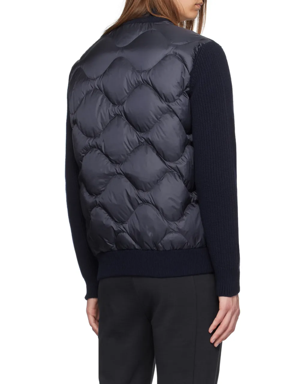 Long-Sleeved Casual Cardigan And Down Jacket