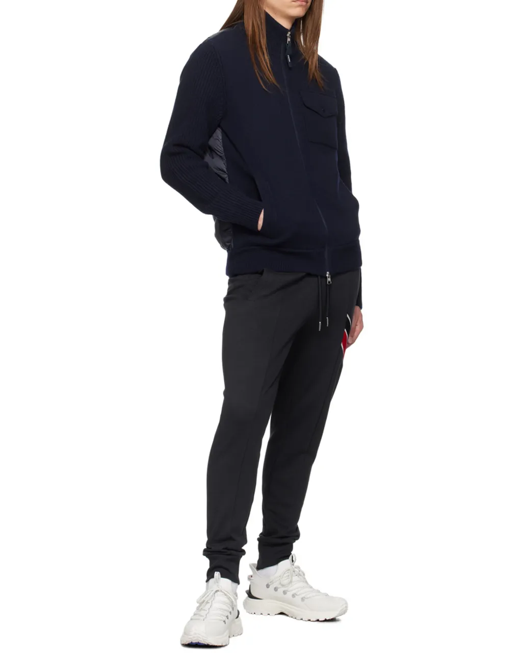 Long-Sleeved Casual Cardigan And Down Jacket