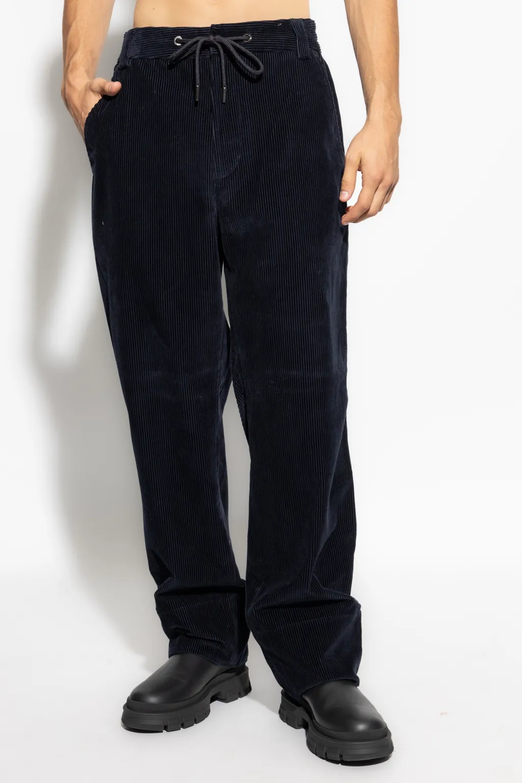 Drawstring Corduroy Trousers