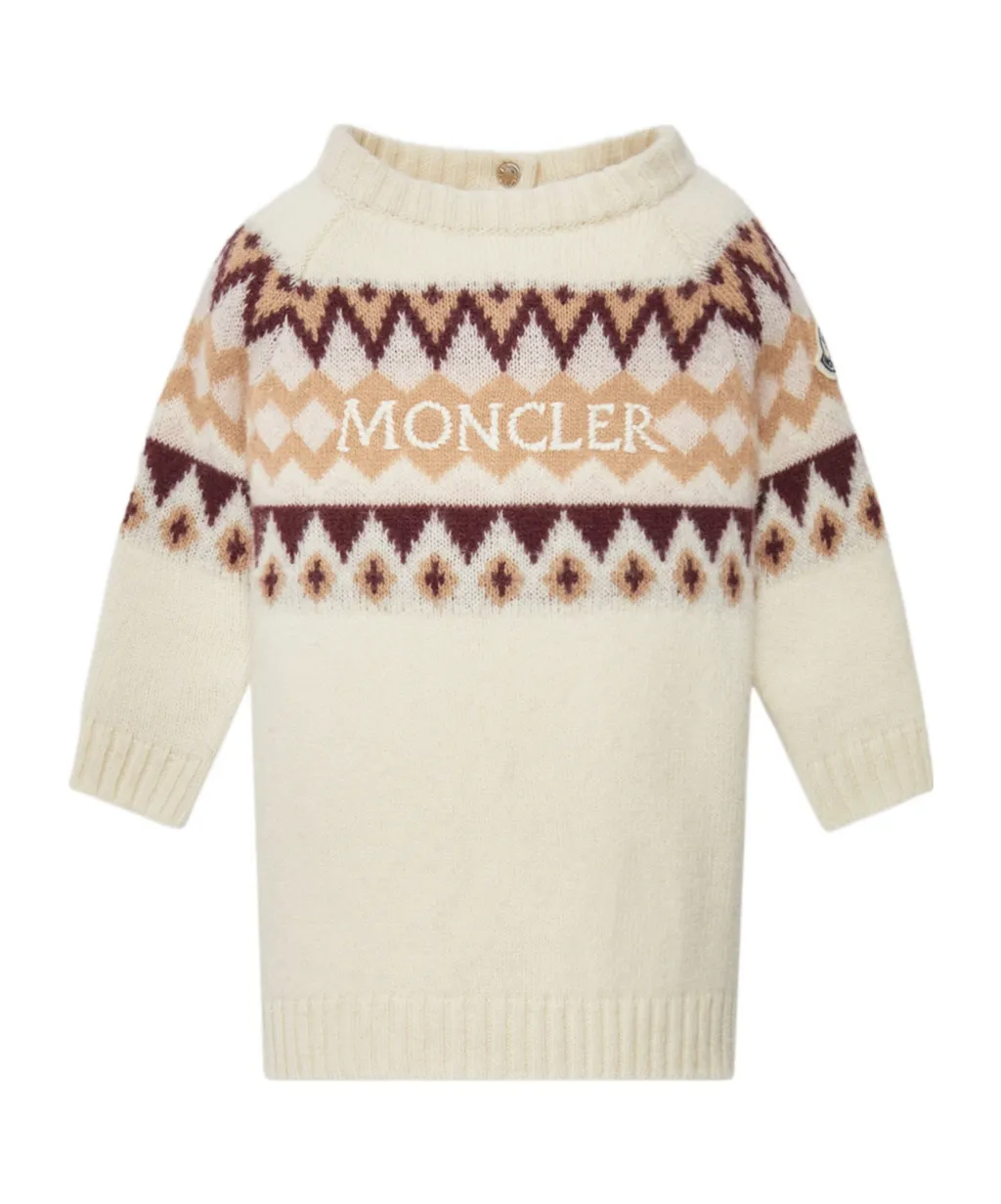 Logo Intarsia Knitted Dress