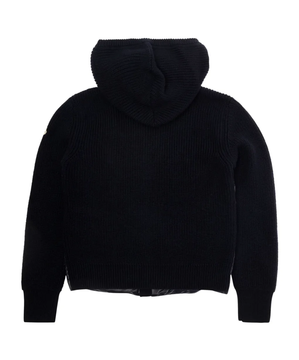 Padded Wool Zip-Up Hoodie