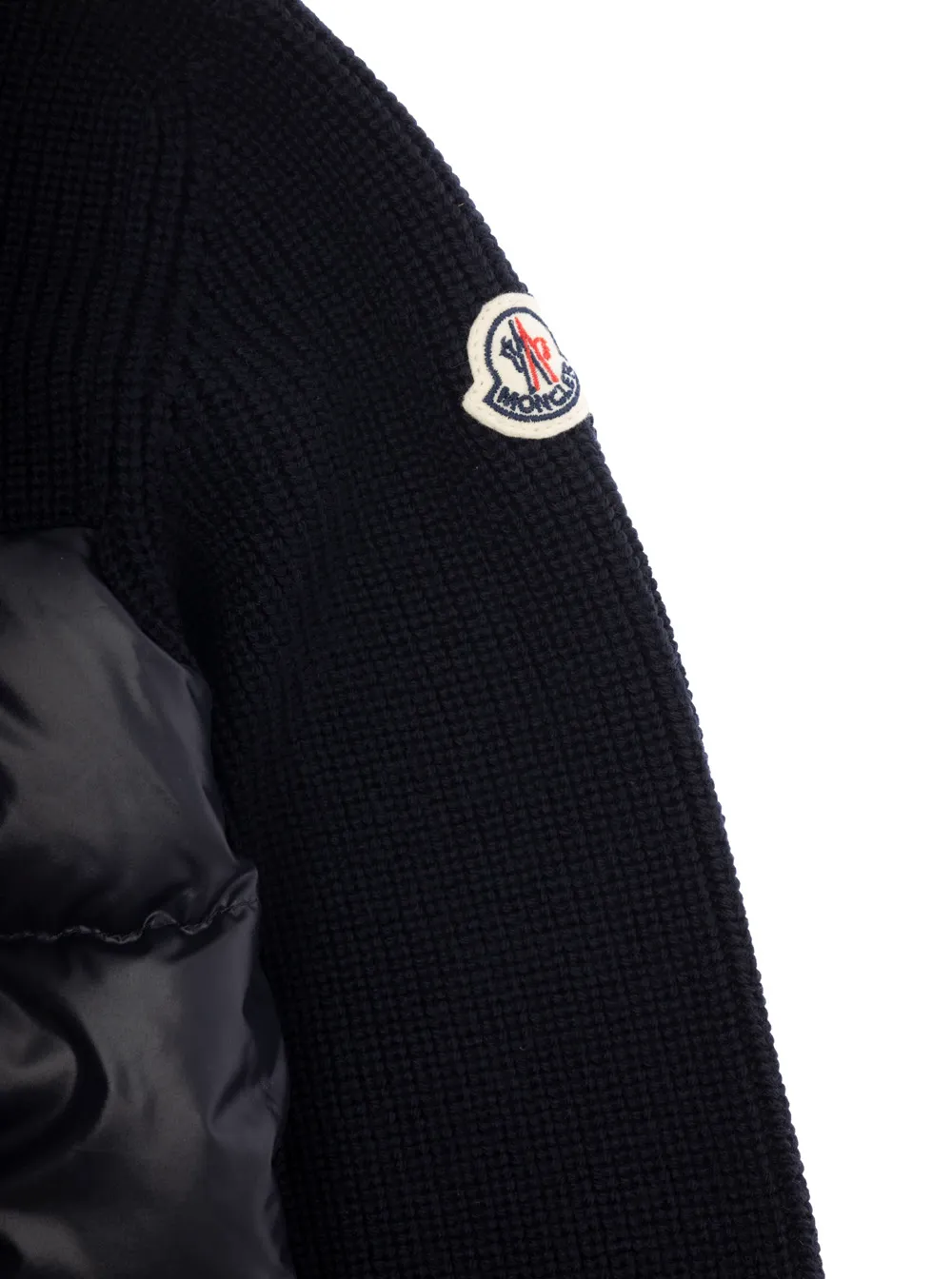 Padded Wool Zip-Up Hoodie