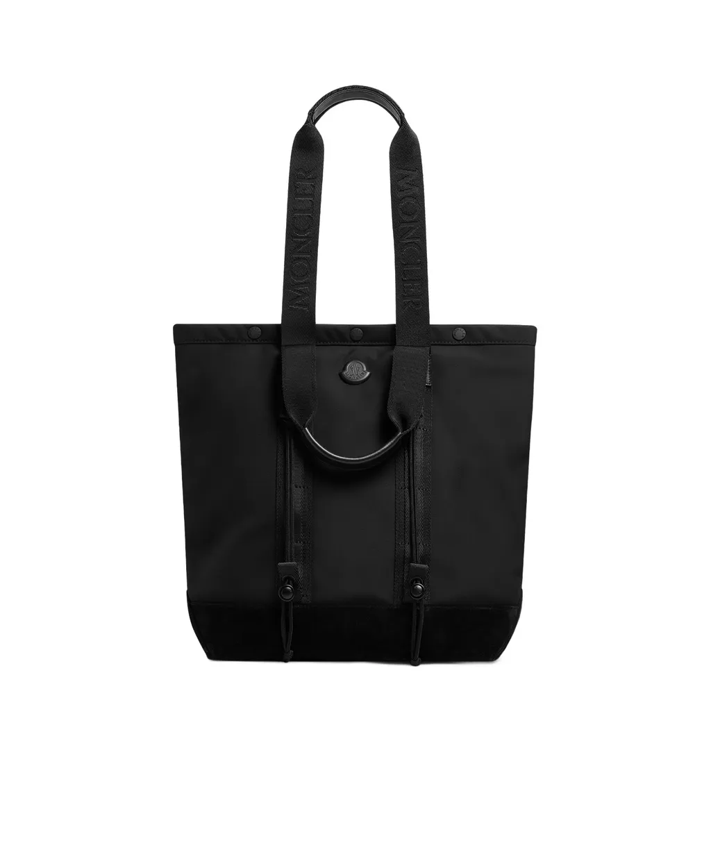 Logo Patch Drawstring Tote Bag
