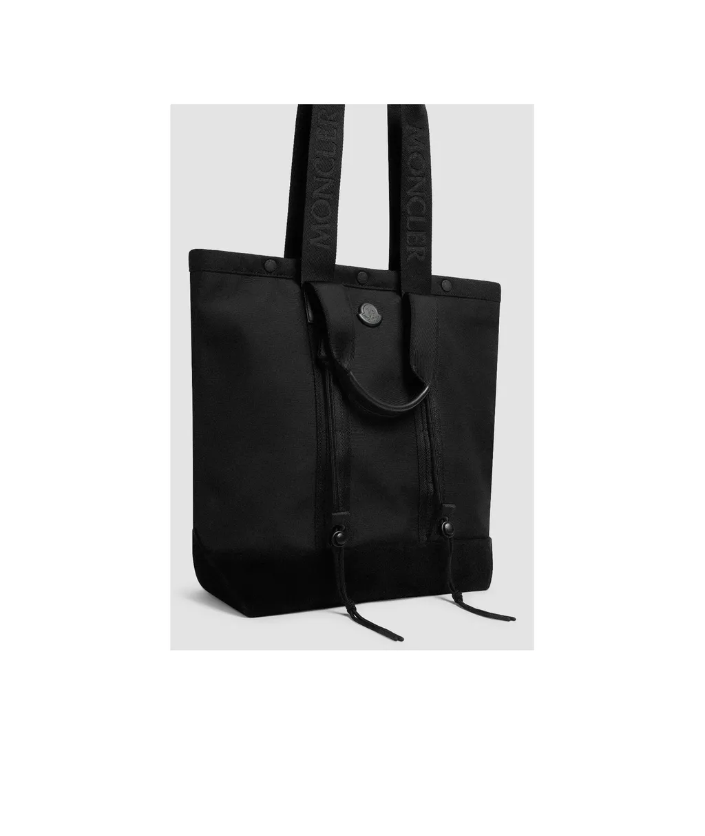 Logo Patch Drawstring Tote Bag