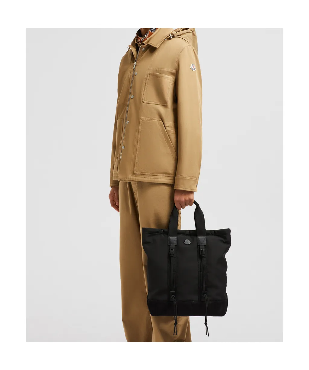 Logo Patch Drawstring Tote Bag