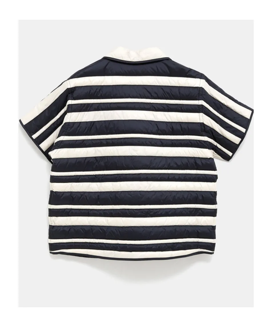 Striped Collared Short-Sleeve Shirt