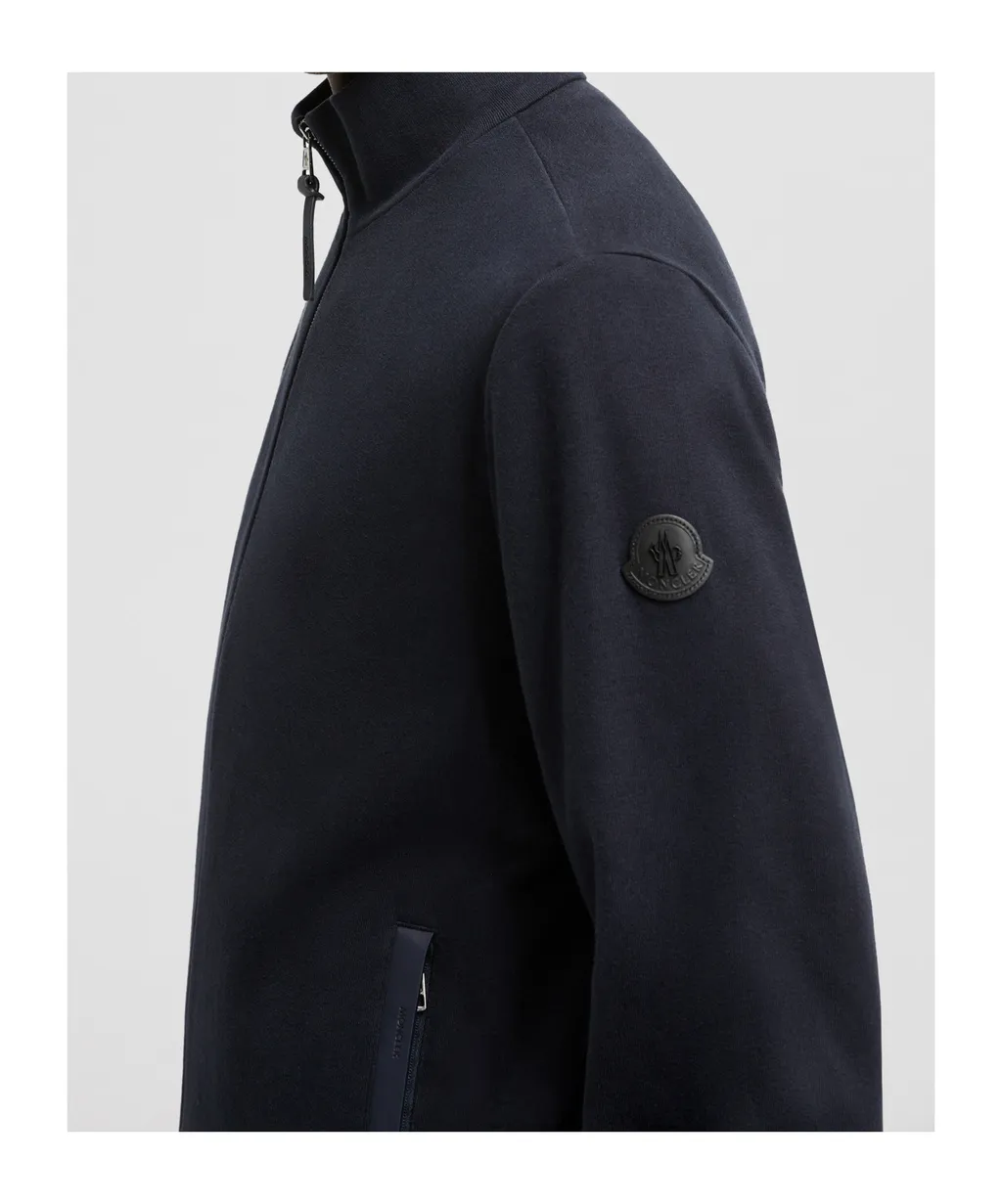 Suede-Trimmed Cotton & Cashmere Sweatshirt