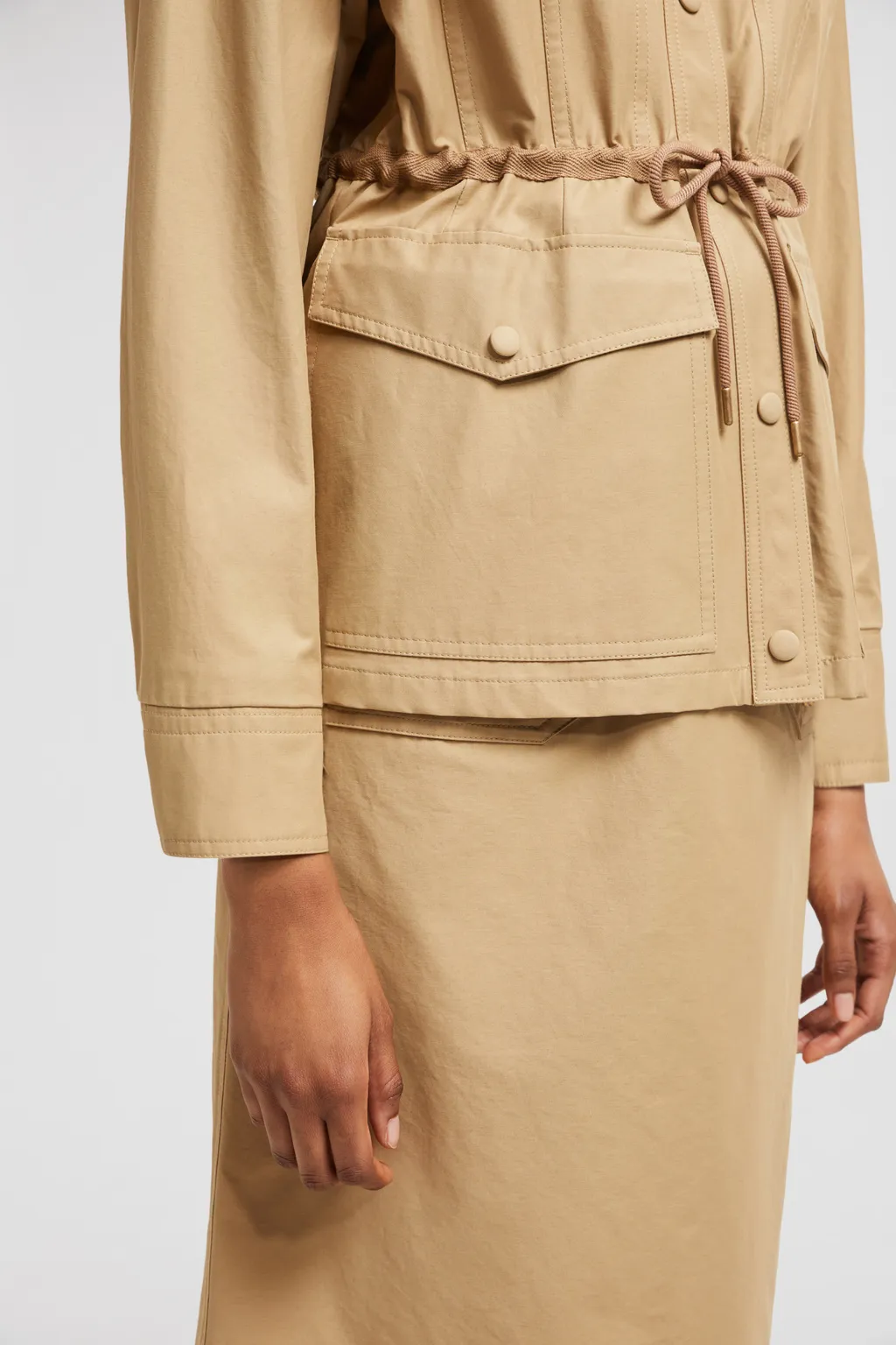 Saulon Drawstring Waist Field Jacket